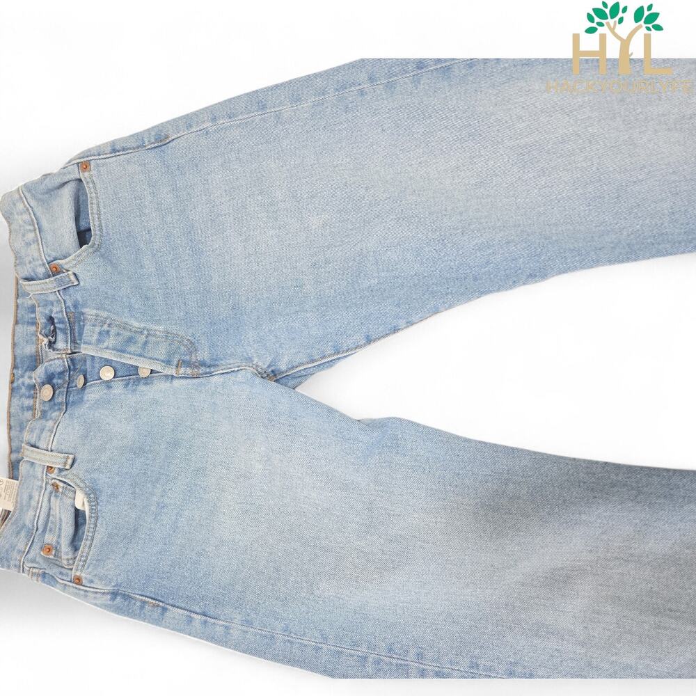 Levis 501 Original Fit Jeans Mens 30x32 Light Blue Button Fly Used